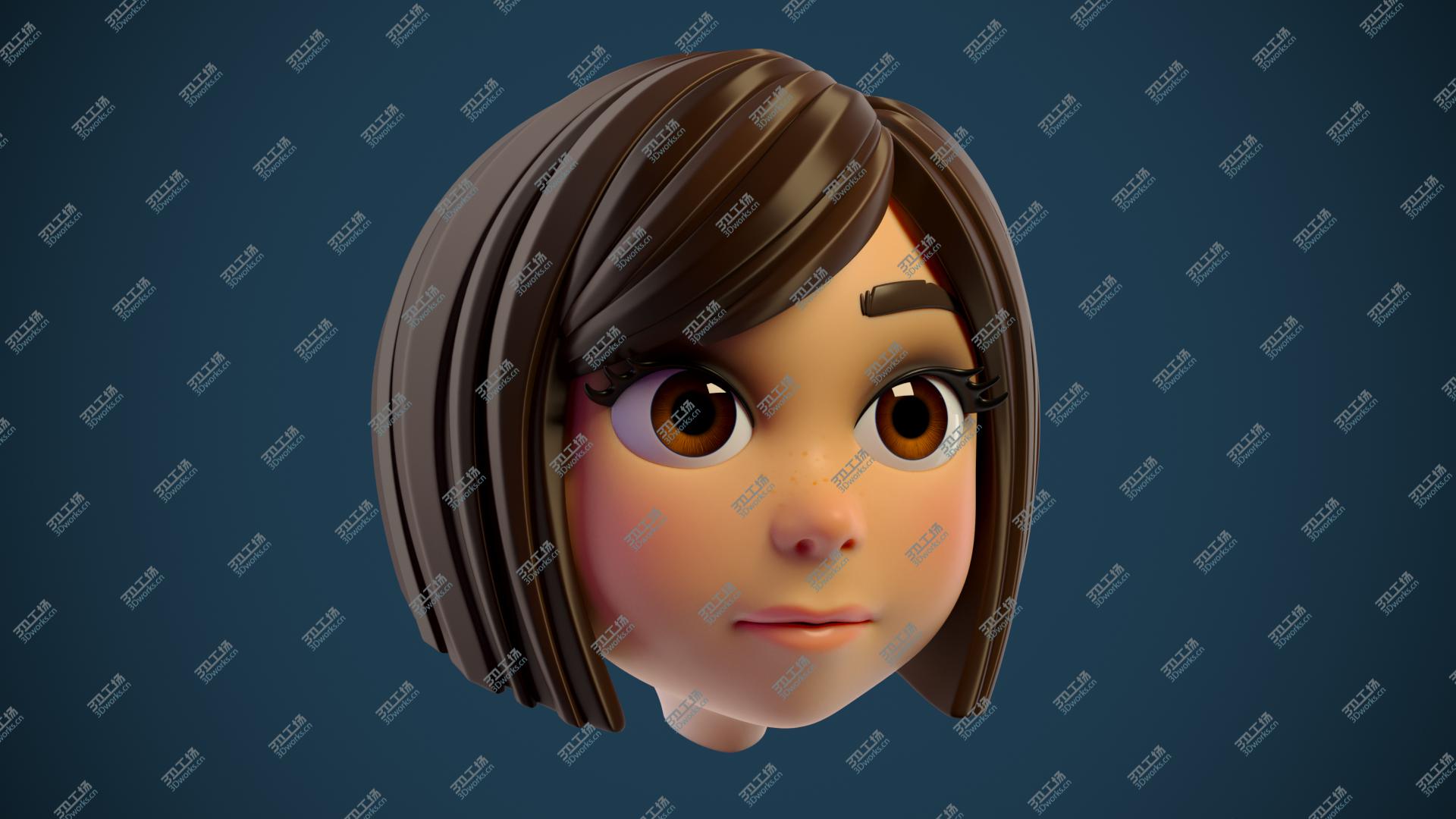 images/goods_img/2021040164/Girl Cartoon Head 3D model/1.jpg